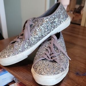 Old Navy Sparkling Silver With Lavender  Women's Sneakers